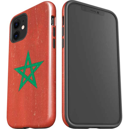 Morocco Flag Distressed iPhone 12 Impact Case